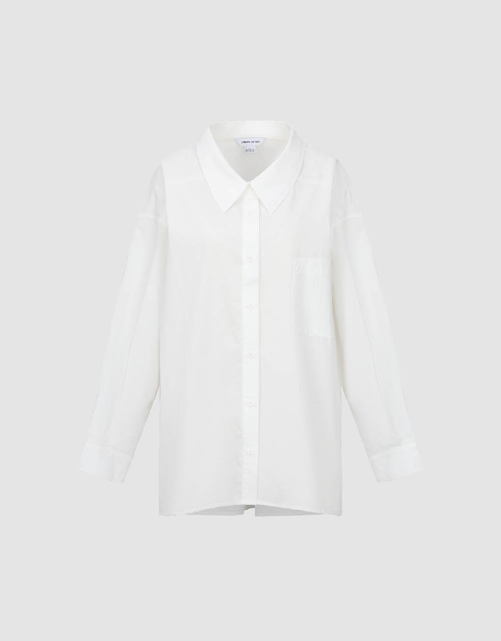 Drop Shoulder Sleeve Button Up Straight Shirt