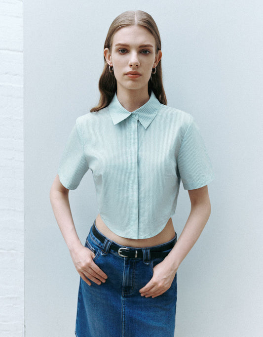 Cropped Loose Shirt