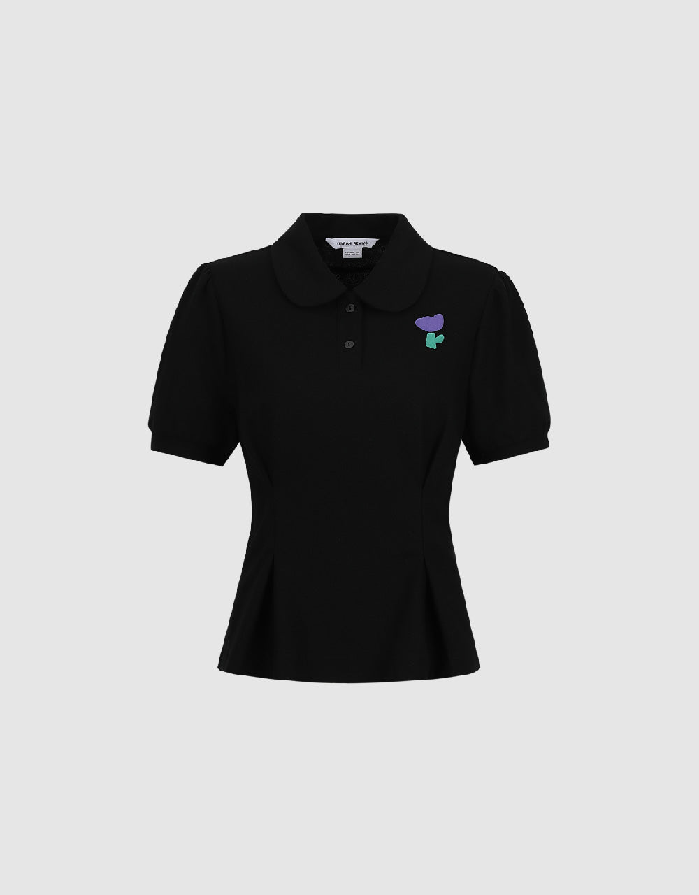 Flower Embossed Polo T-Shirt