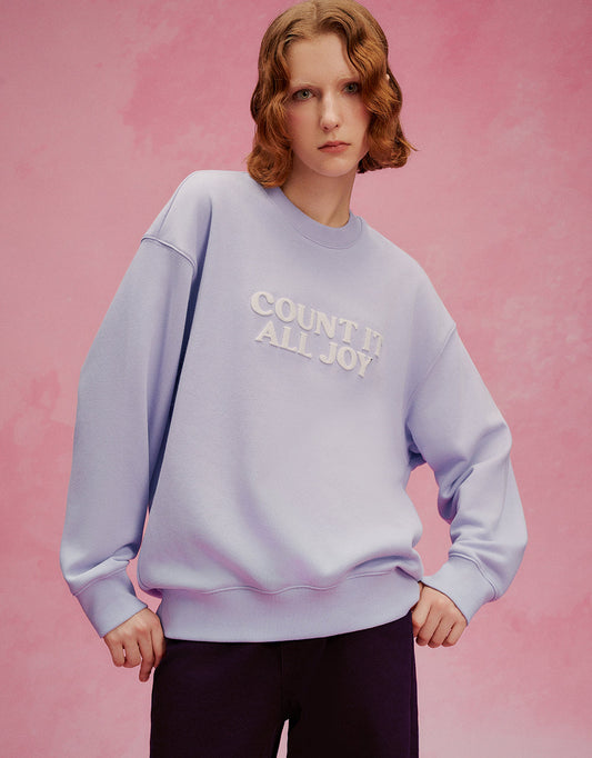 Letter Printed Crew Neck Loose T-Shirt