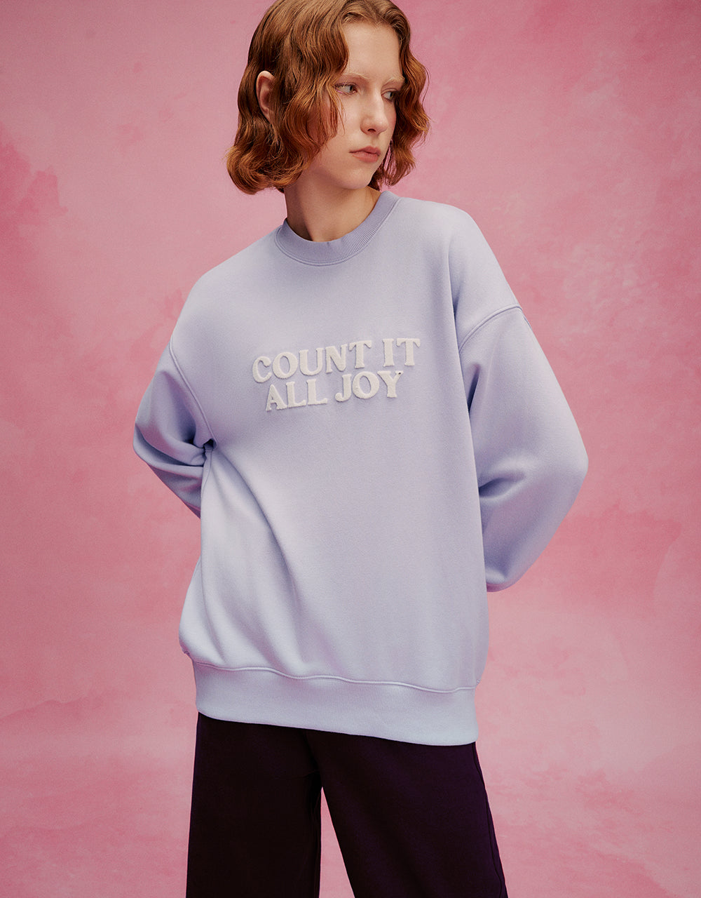 Letter Printed Crew Neck Loose T-Shirt