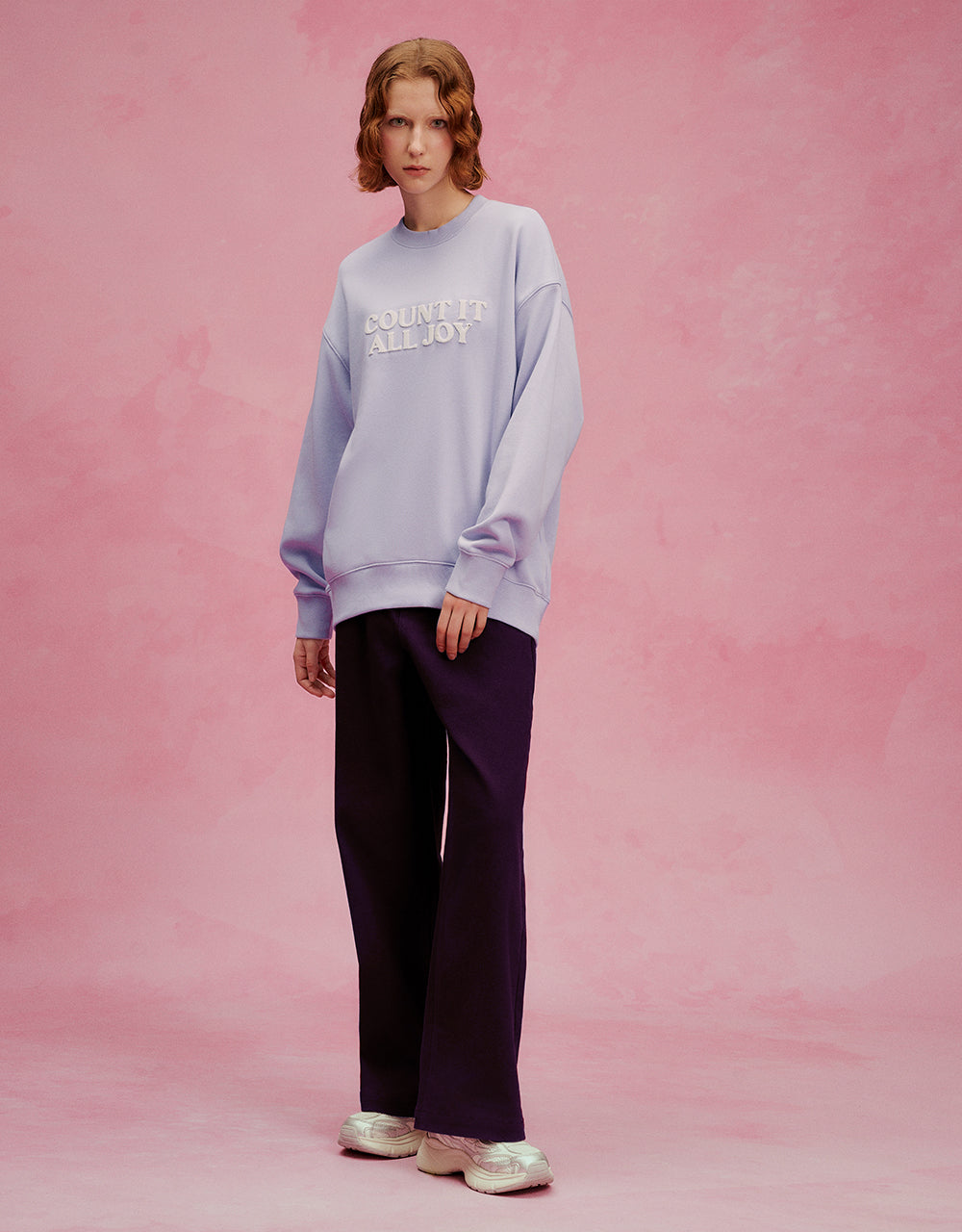 Letter Printed Crew Neck Loose T-Shirt