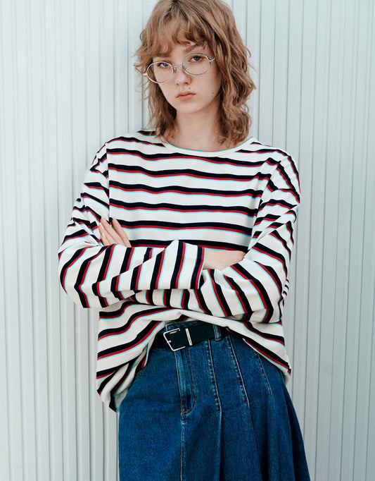 Striped Crew Neck T-Shirt