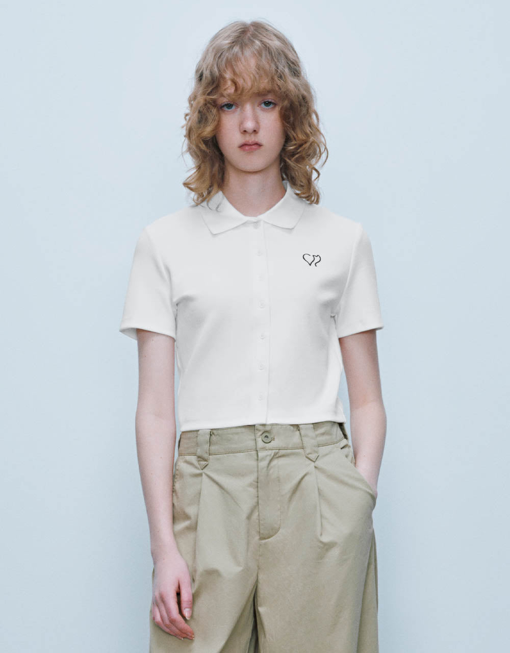 Button Up Polo T-Shirt