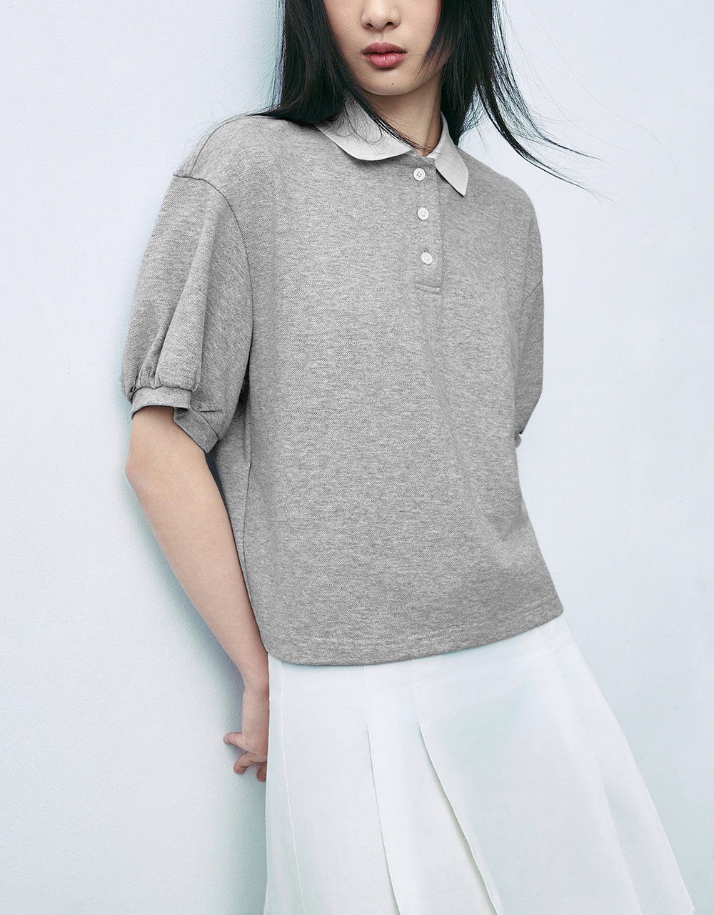 Button Half Placket T-Shirt