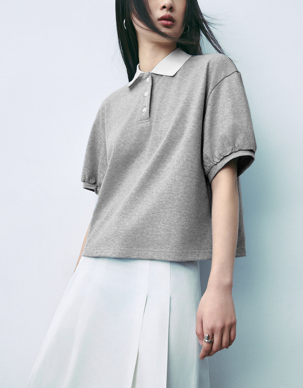 Button Half Placket T-Shirt