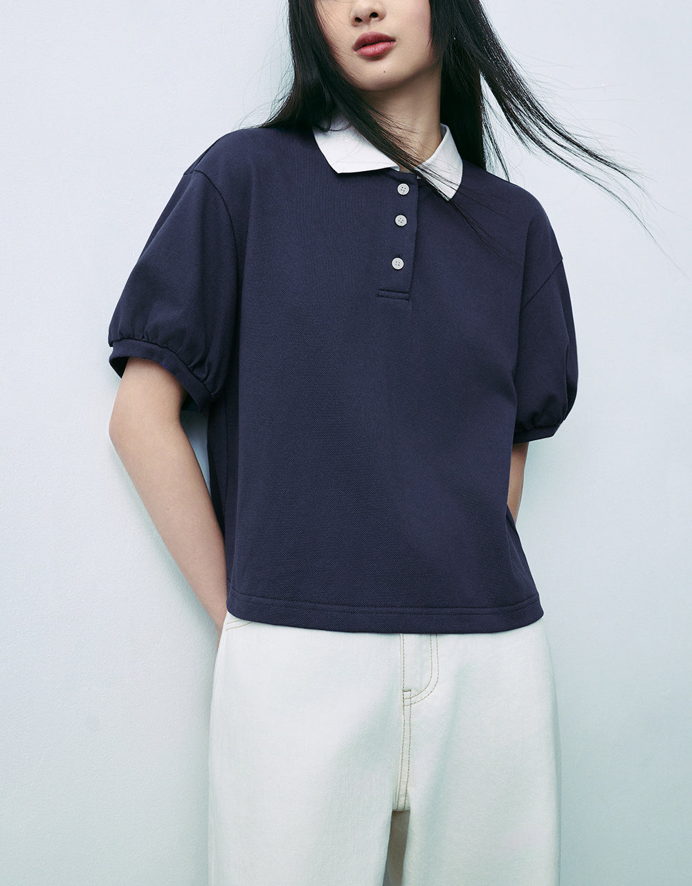 Button Half Placket T-Shirt