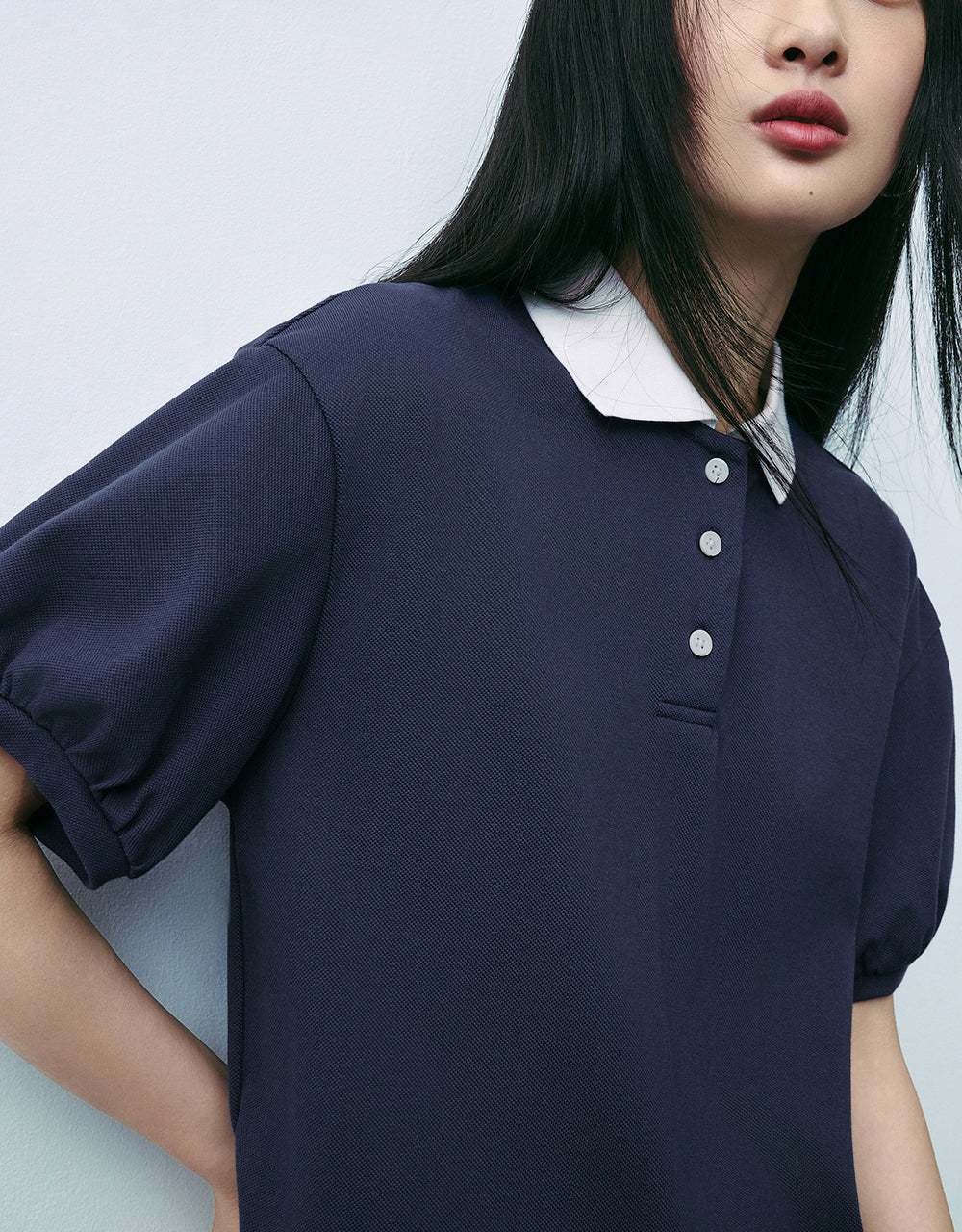 Button Half Placket T-Shirt