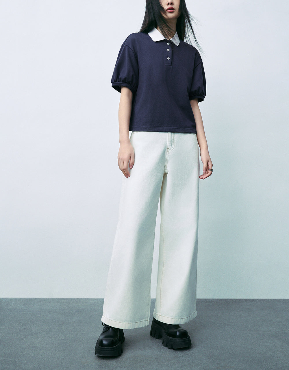 Button Half Placket T-Shirt