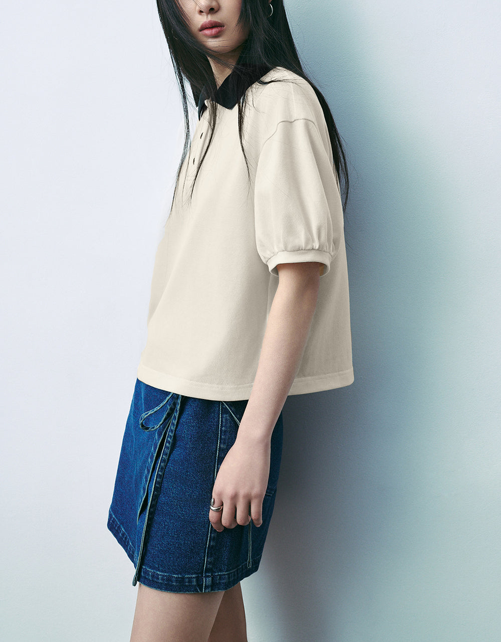 Button Half Placket T-Shirt