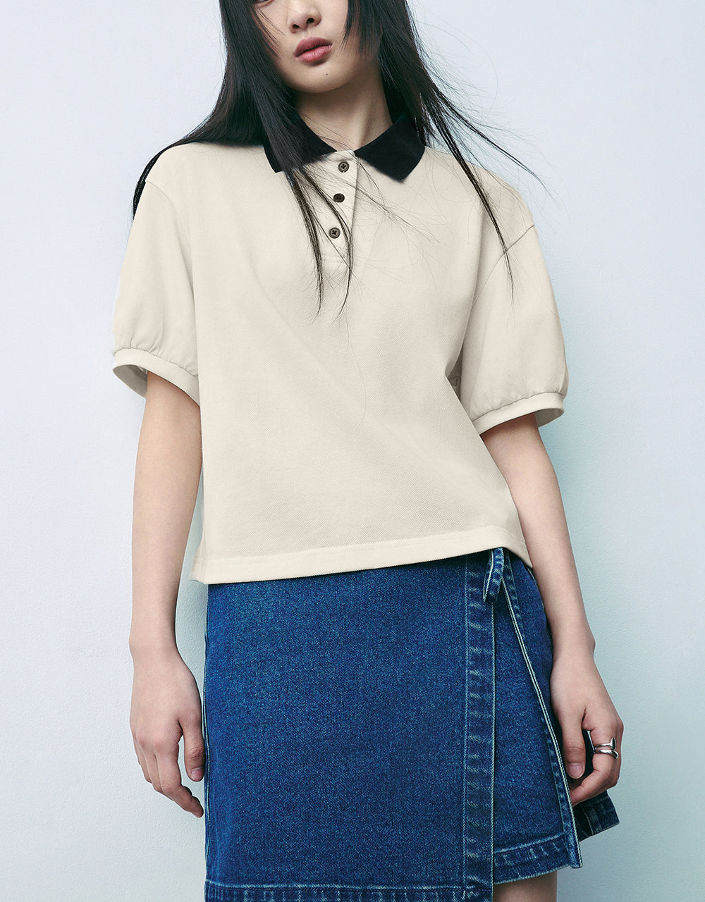 Button Half Placket T-Shirt