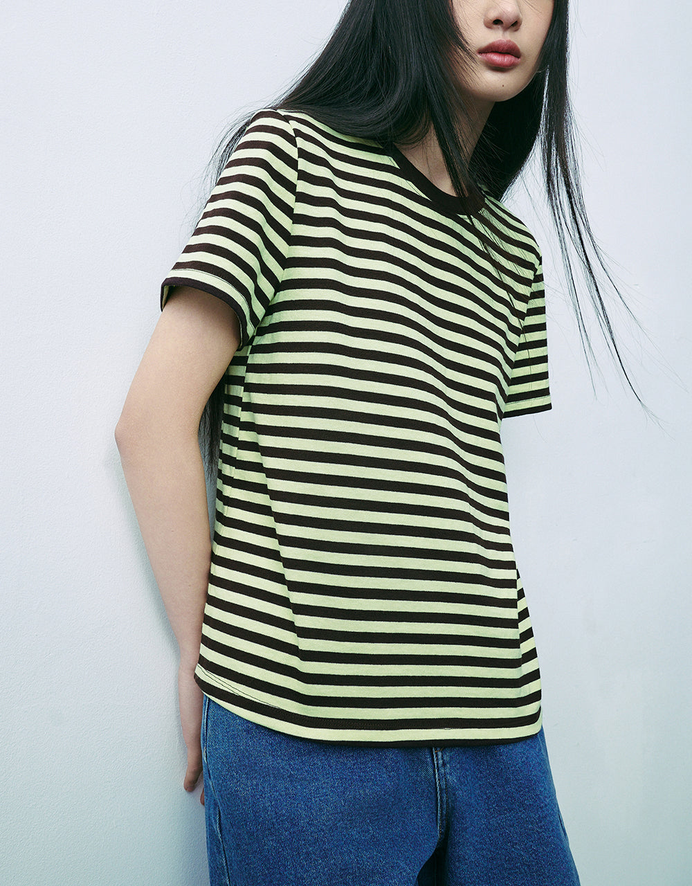 Striped Crew Neck Loose T-Shirt