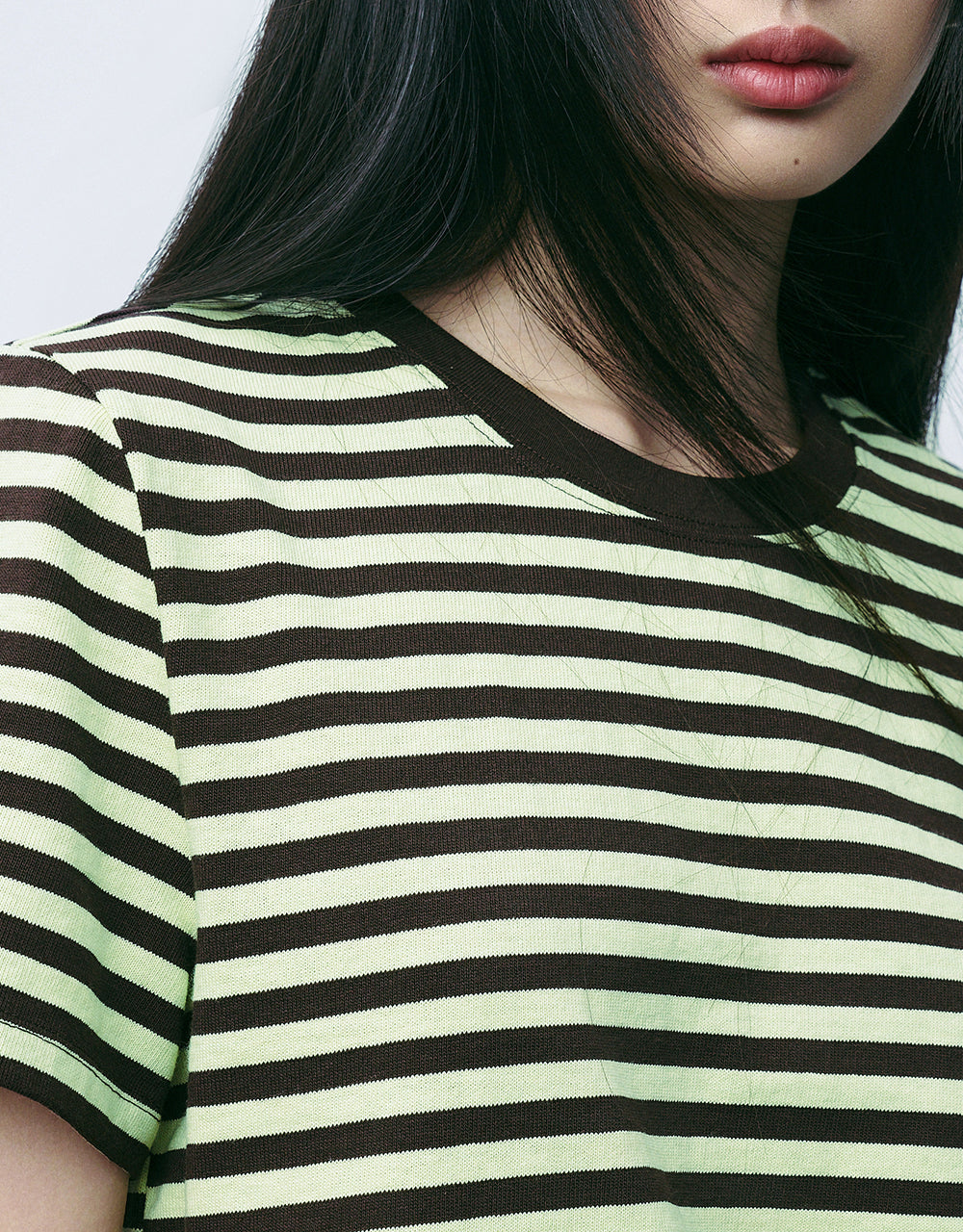 Striped Crew Neck Loose T-Shirt