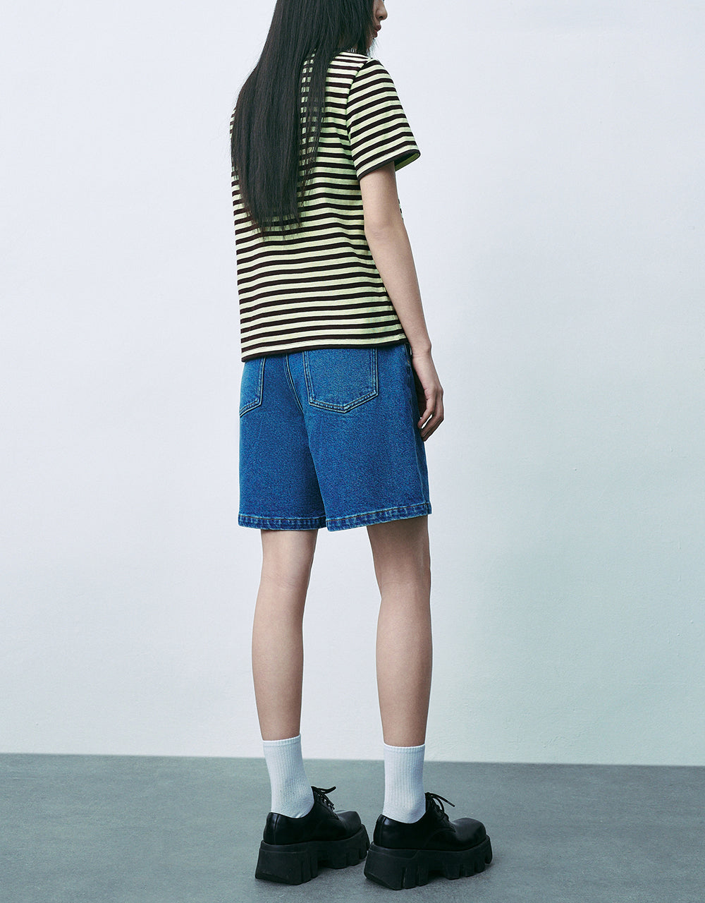 Striped Crew Neck Loose T-Shirt