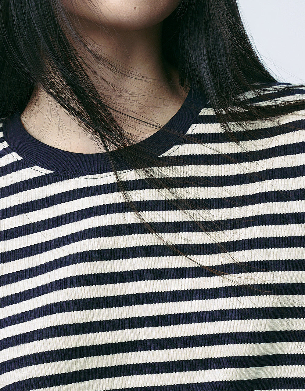 Striped Crew Neck Loose T-Shirt