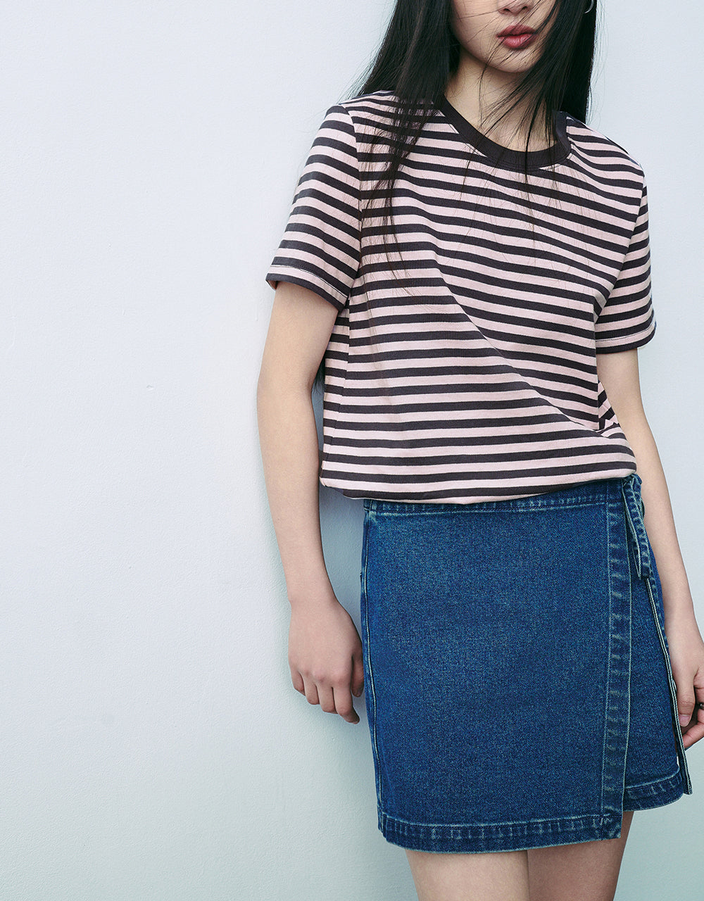 Striped Crew Neck Loose T-Shirt