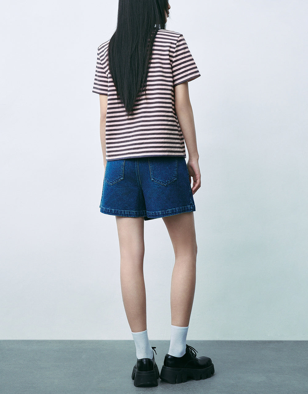 Striped Crew Neck Loose T-Shirt