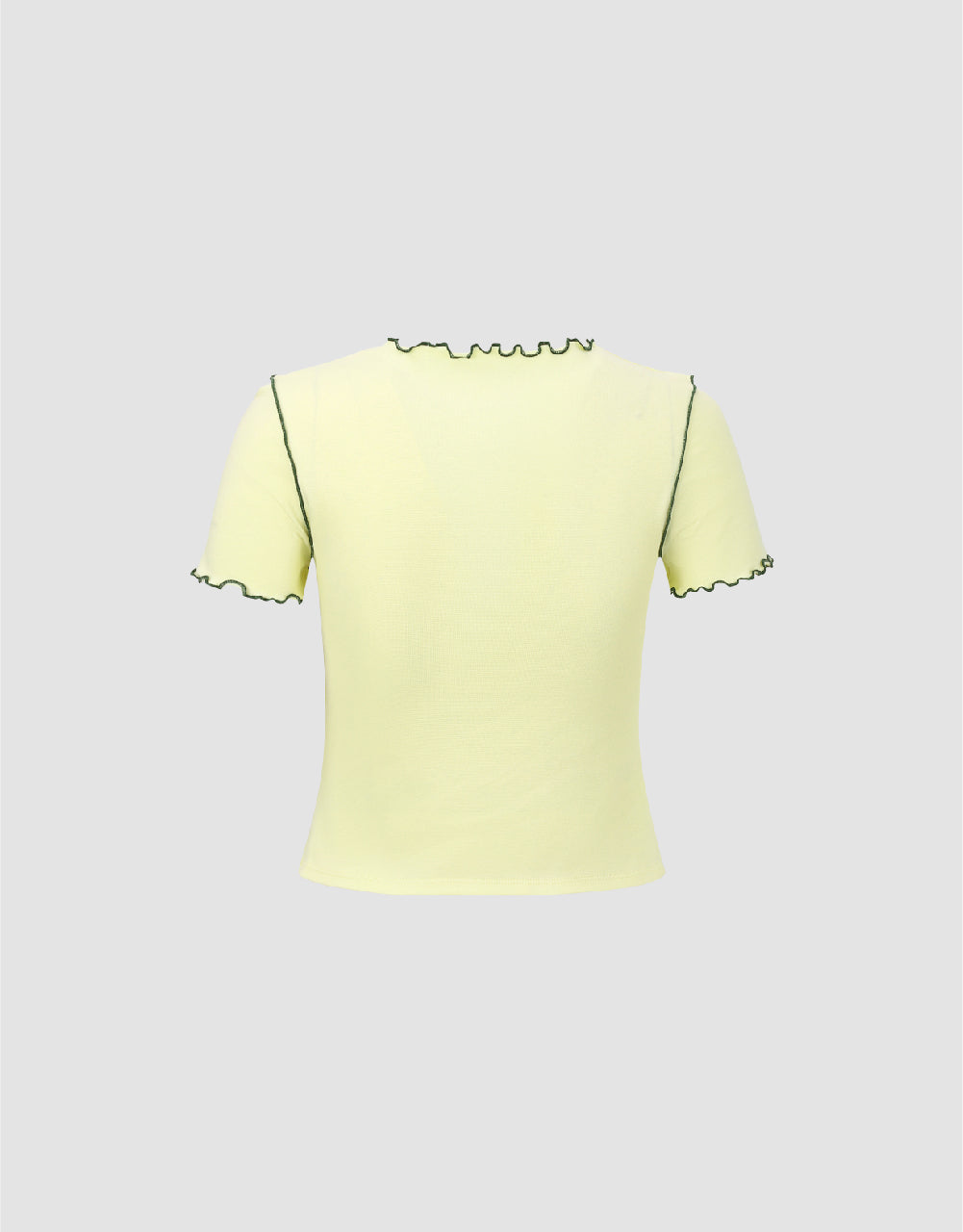 Wave Trim Straight T-Shirt