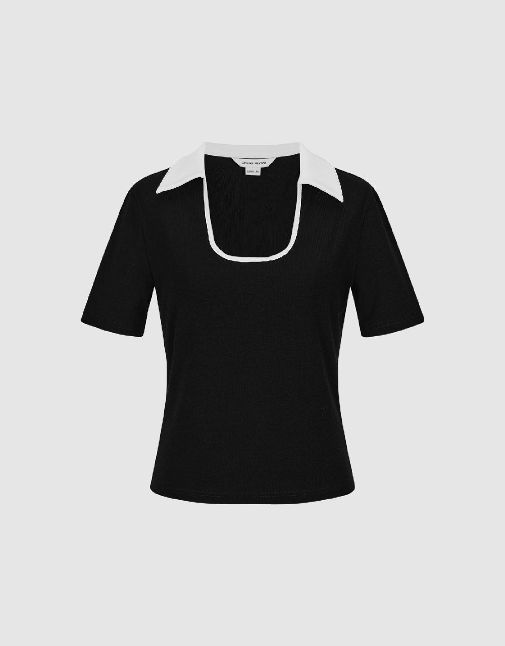 Lapel Skinny Knitted T-Shirt