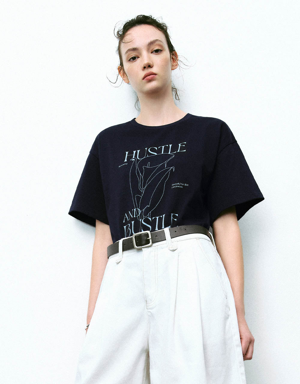 Printed Crew Neck Loose T-Shirt