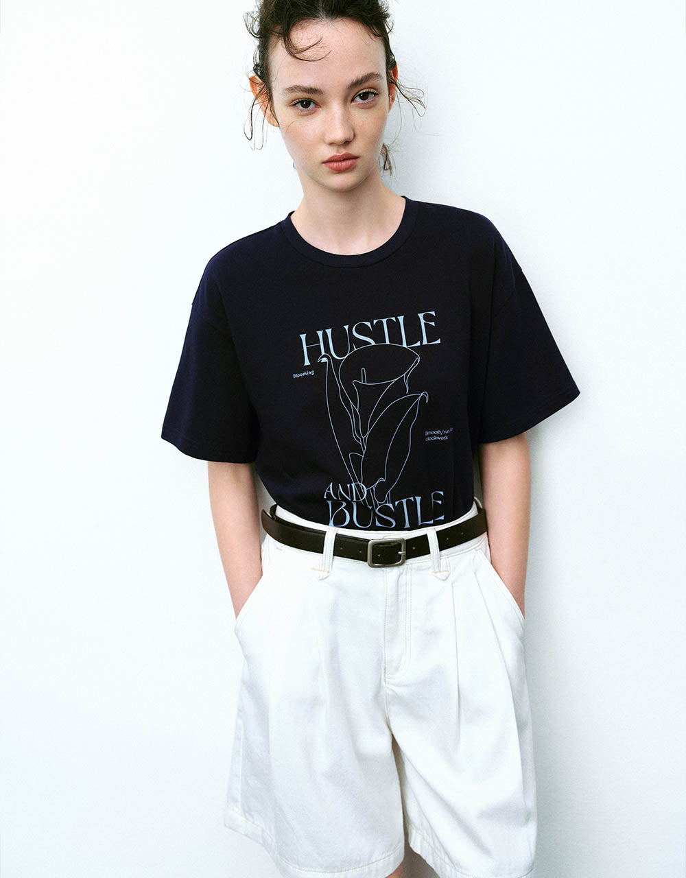 Printed Crew Neck Loose T-Shirt