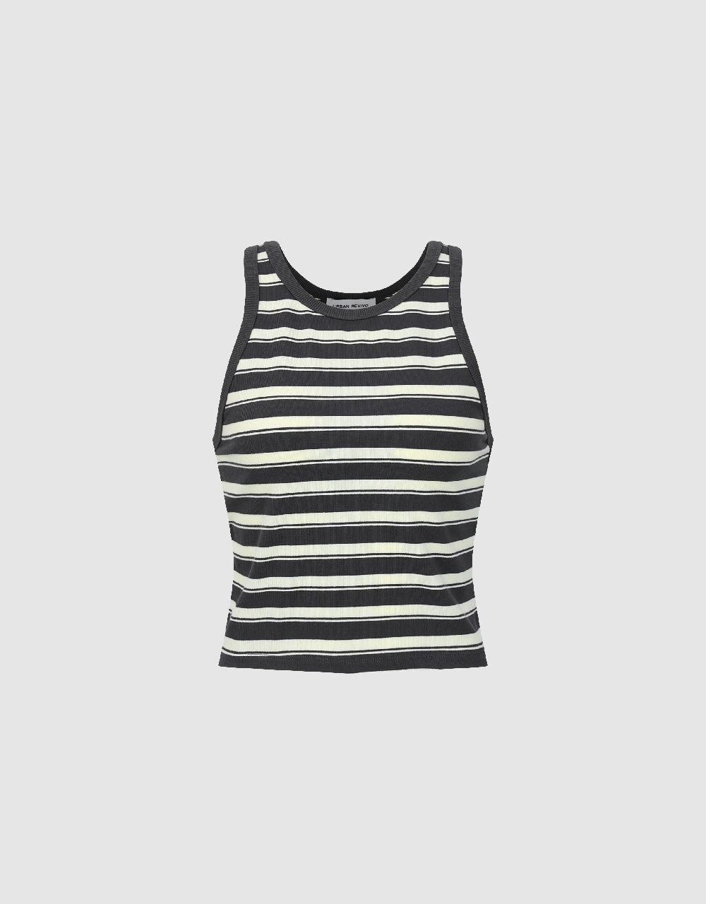 Striped Crew Neck Tank Top