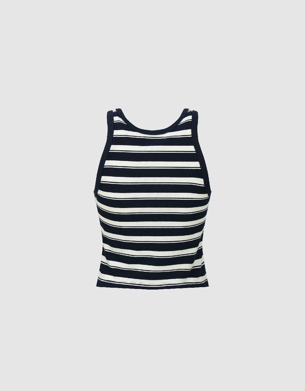 Striped Crew Neck Tank Top