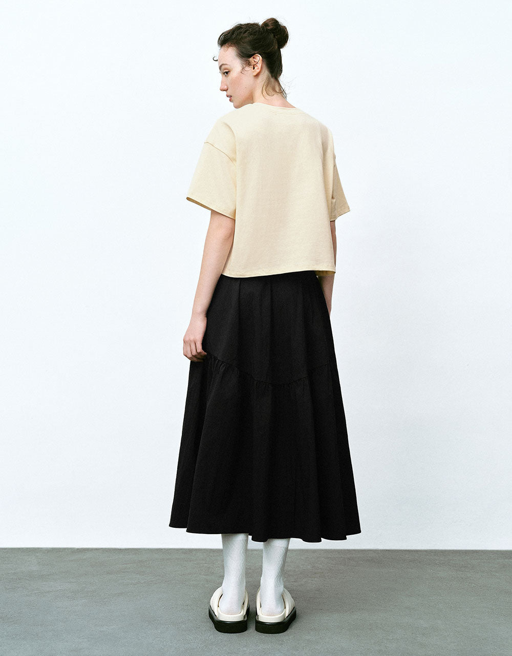 Letter Printed Crew Neck Loose T-Shirt