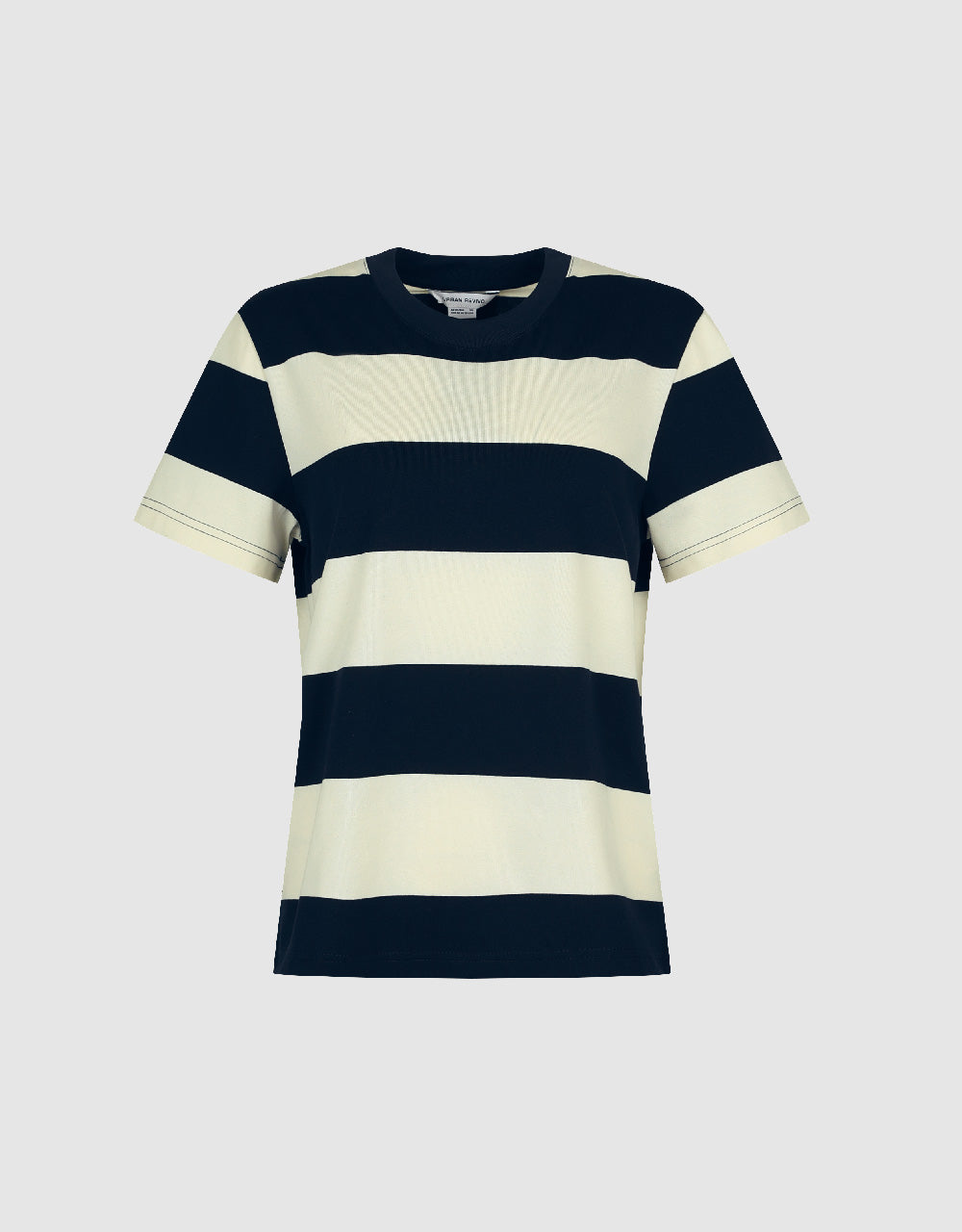 Striped Crew Neck Straight T-Shirt