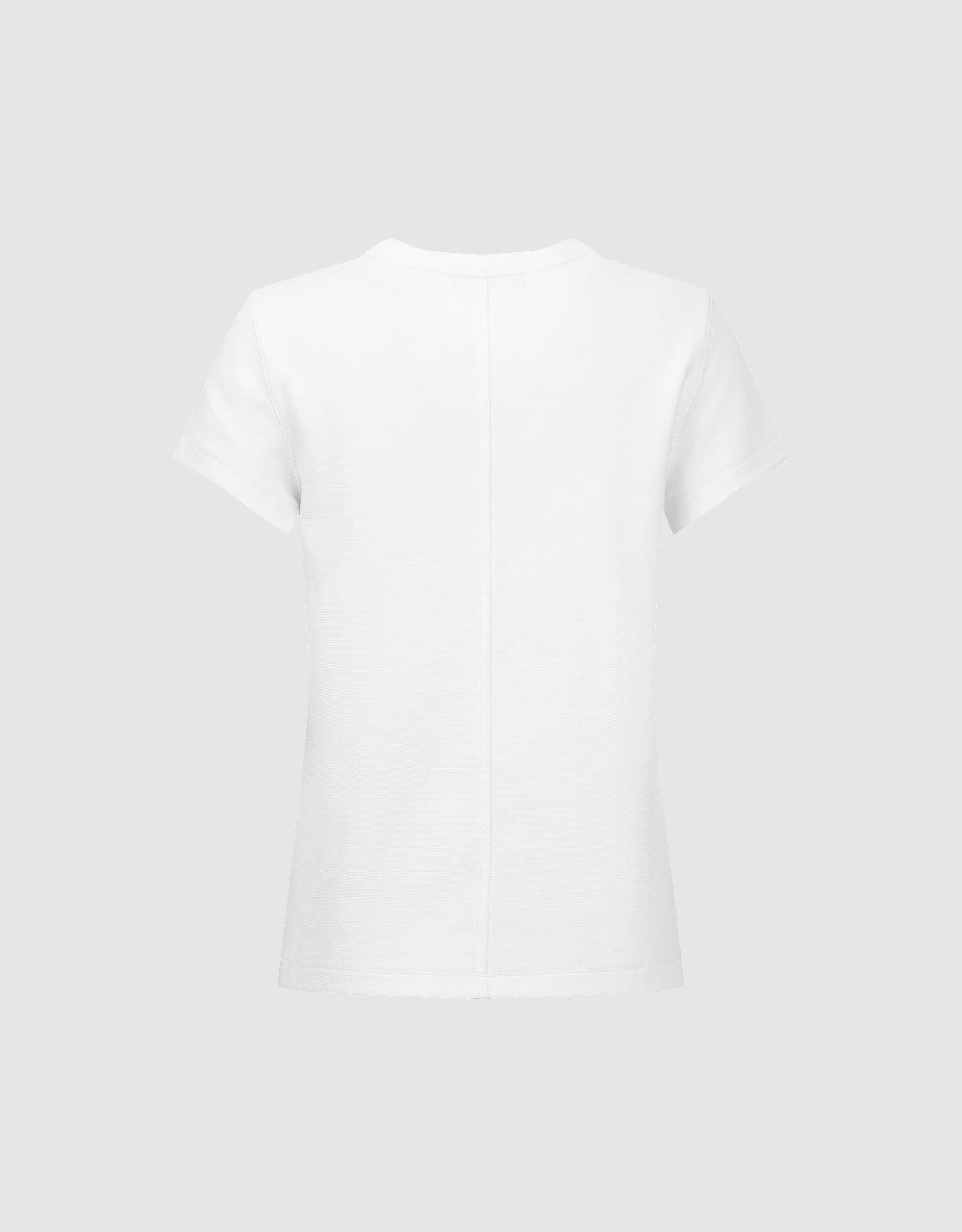 Letter Embossed Crew Neck T-Shirt