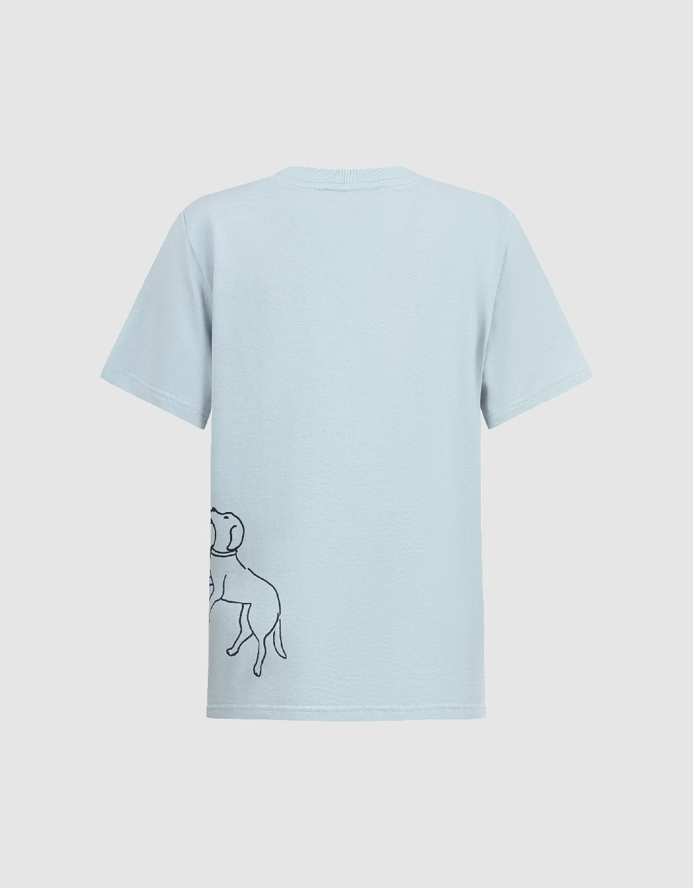 Dog Printed Crew Neck T-Shirt