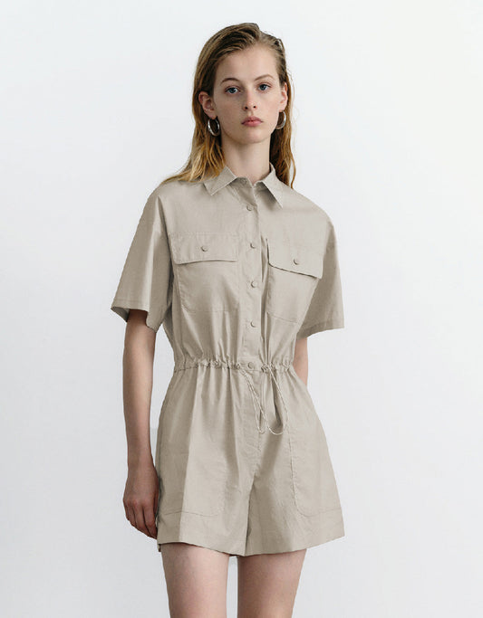 Woven Multi-Pocket Jumpsuit