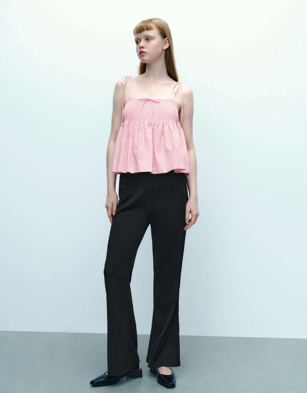 Elastic Waist Knitted Flare Pants