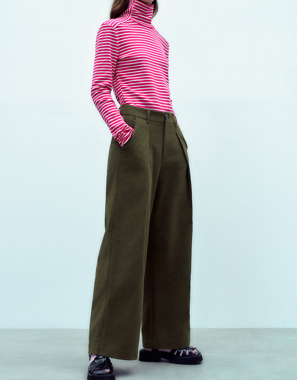 Tailored Wide-Leg Pants