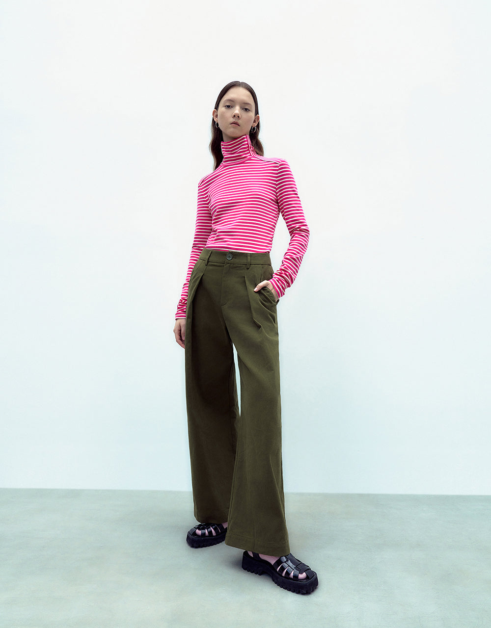 Tailored Wide-Leg Pants