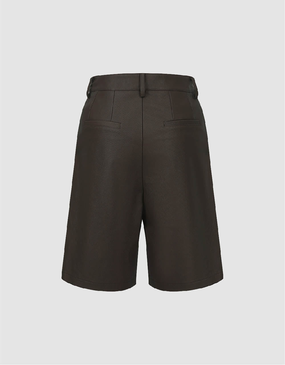 Vegan Leather Straight Shorts