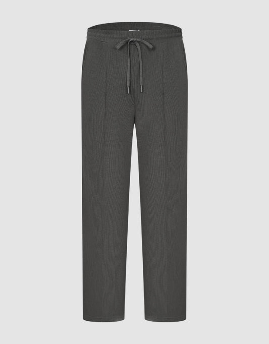 Drawstring Waist Knitted Wide-Leg Pants