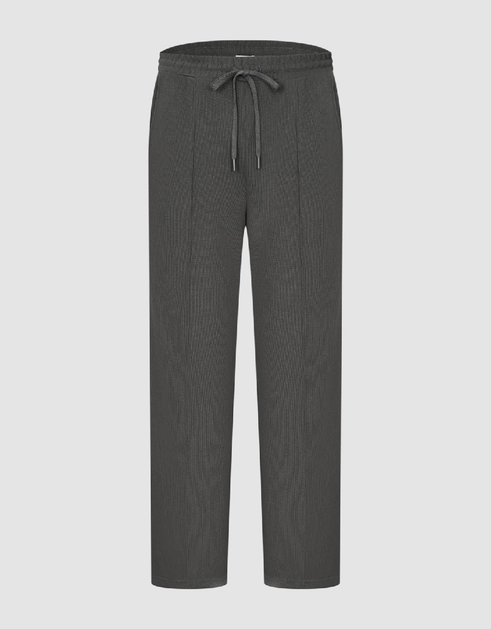 Drawstring Waist Knitted Wide-Leg Pants