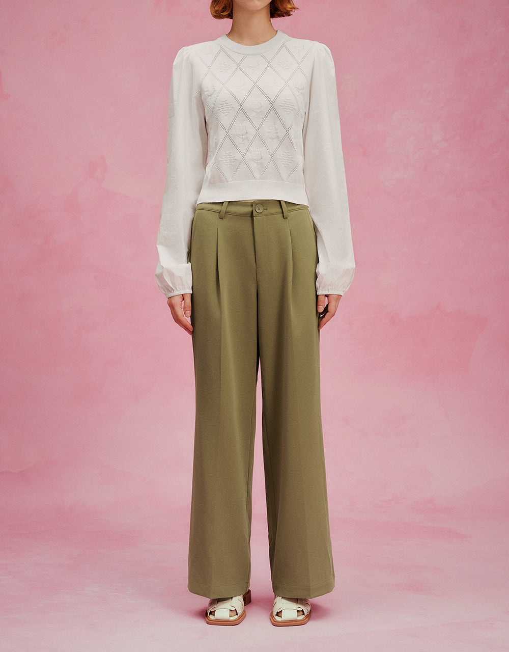 Tailored Wide-Leg Pants