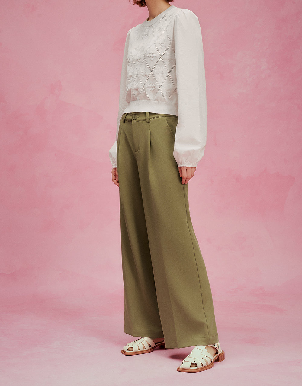 Tailored Wide-Leg Pants