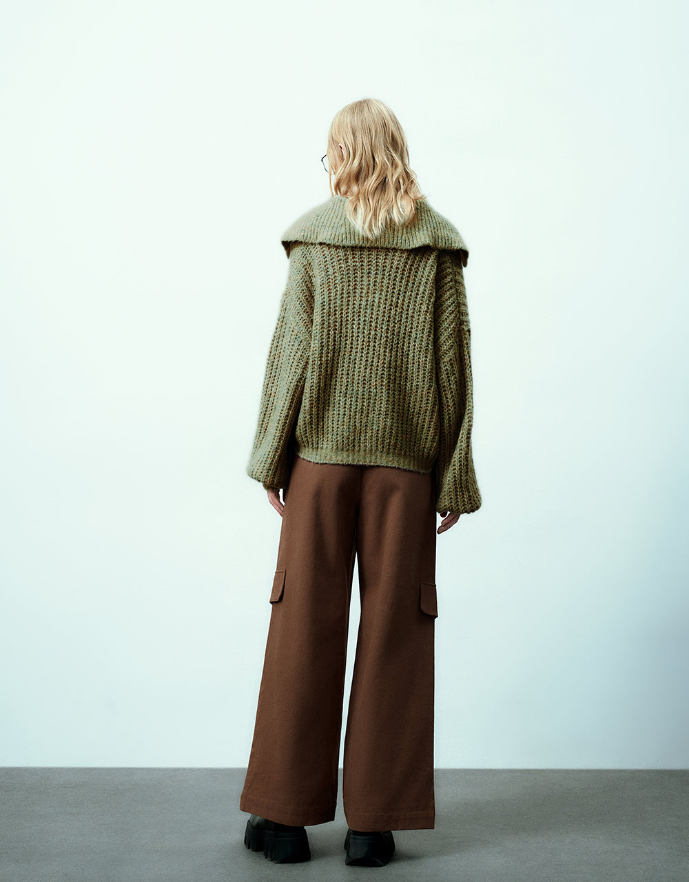 Loose Knitted Wide-Leg Pants