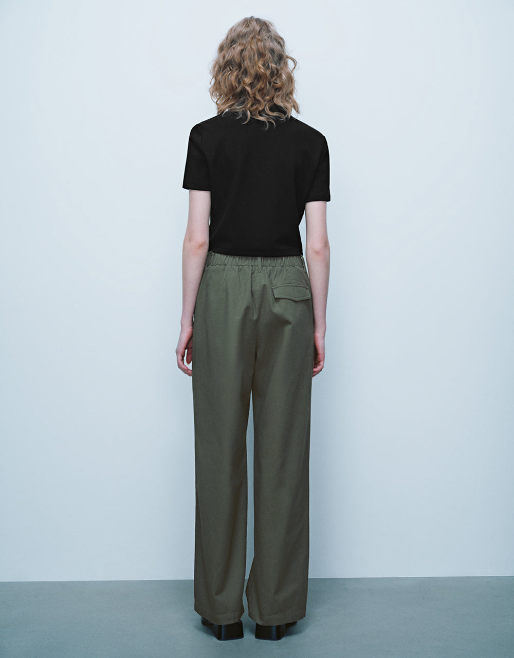 Woven Cropped Straight Pants