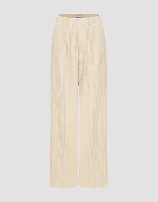 Elastic Waist Knitted Wide-Leg Pants