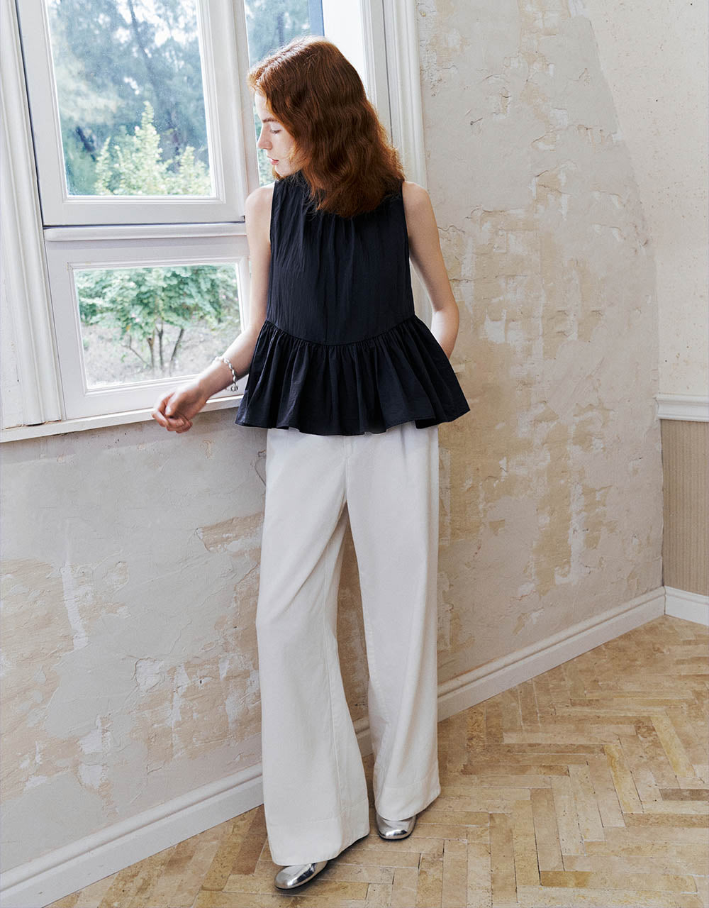 Loose Wide-Leg Pants