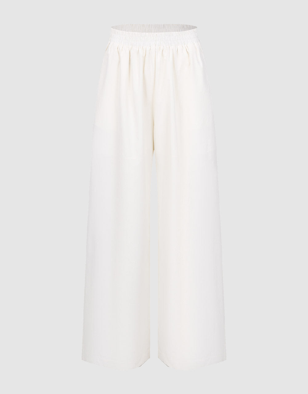 Elastic Waist Wide-Leg Pants