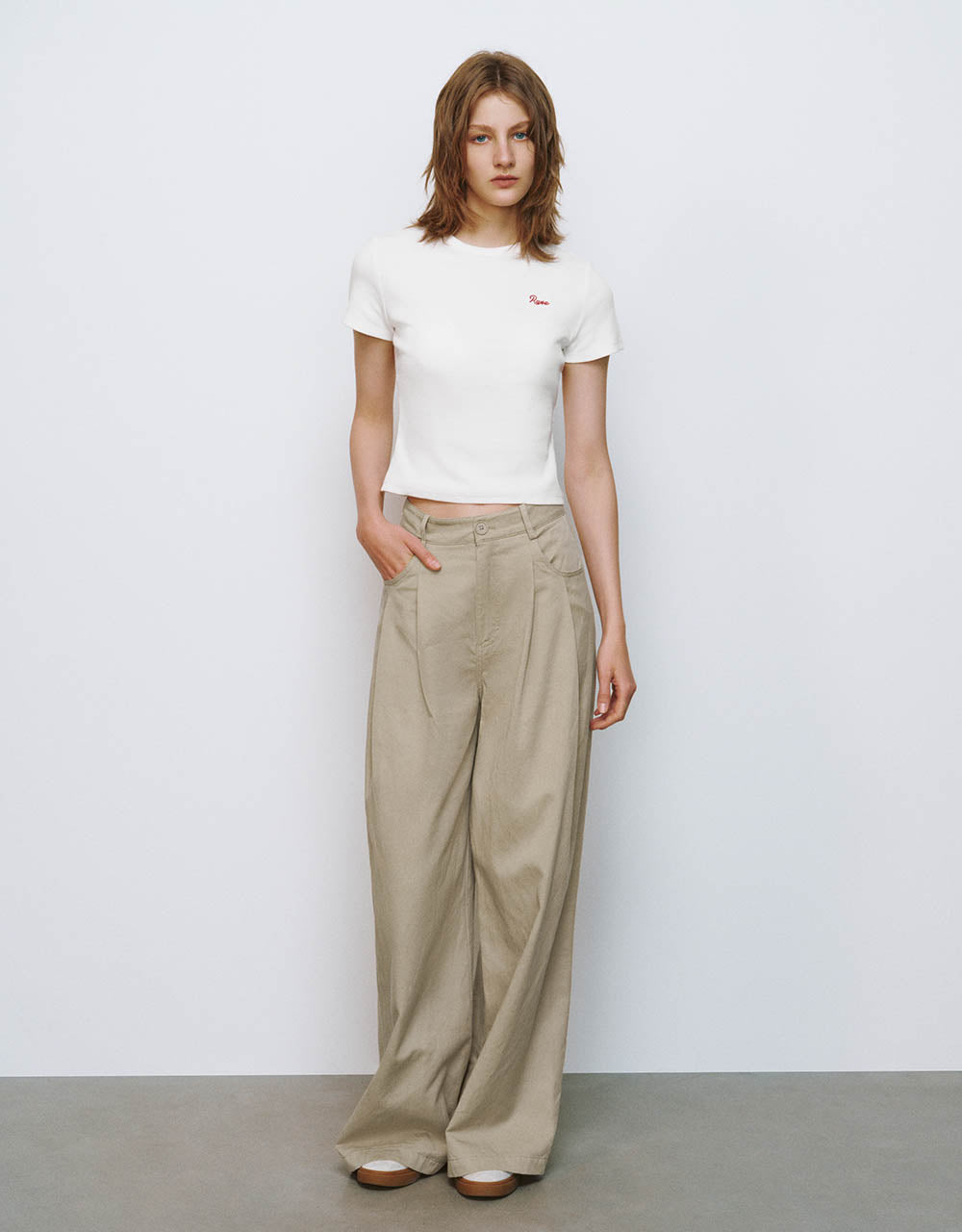 Cropped Wide-Leg Pants