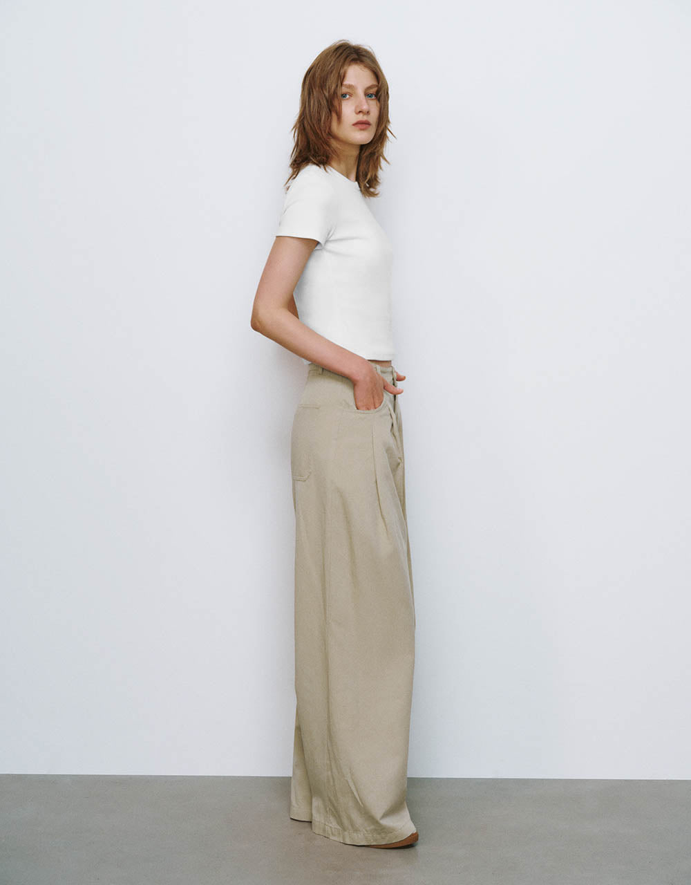 Cropped Wide-Leg Pants