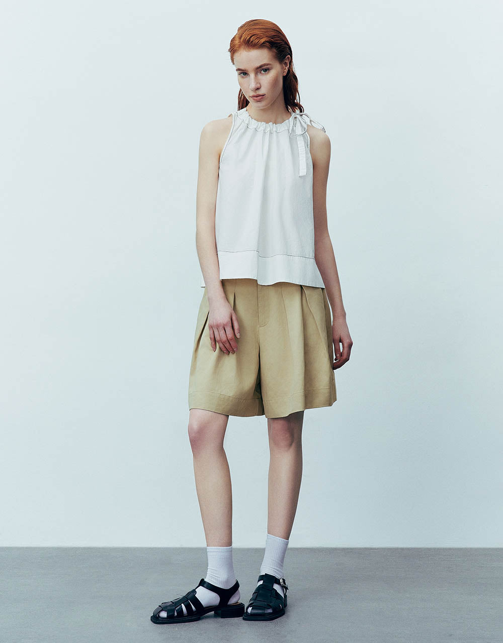 Pleated Loose Shorts