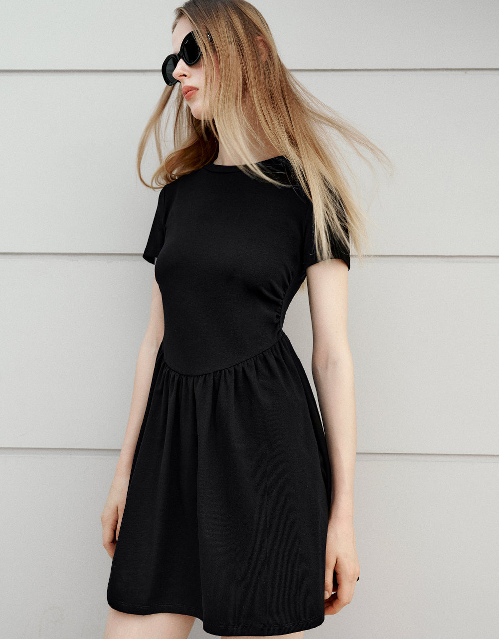 Crew Neck Skater Dress