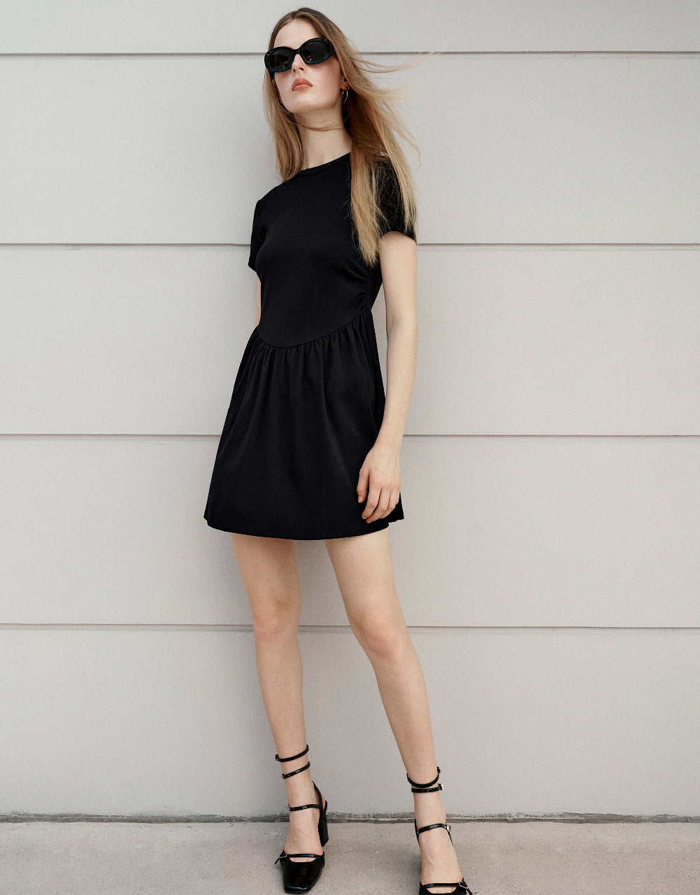 Crew Neck Skater Dress